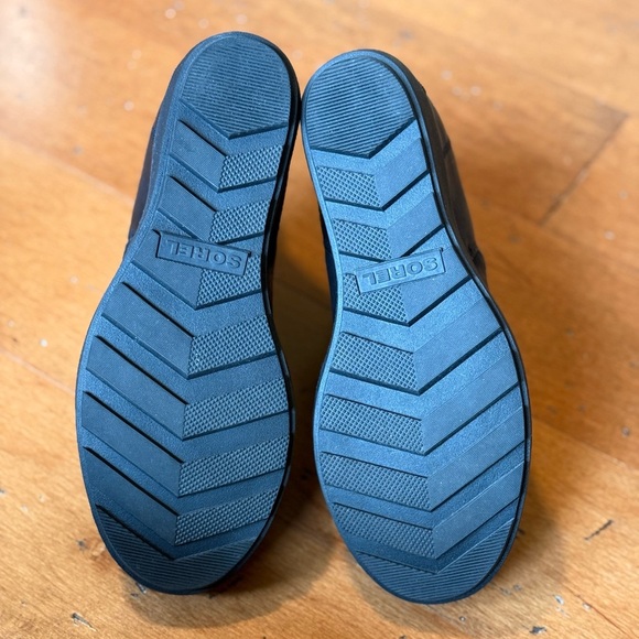 Sorel Evie II Waterproof Black Leather Zip Booties Size 7 - Picture 8 of 9